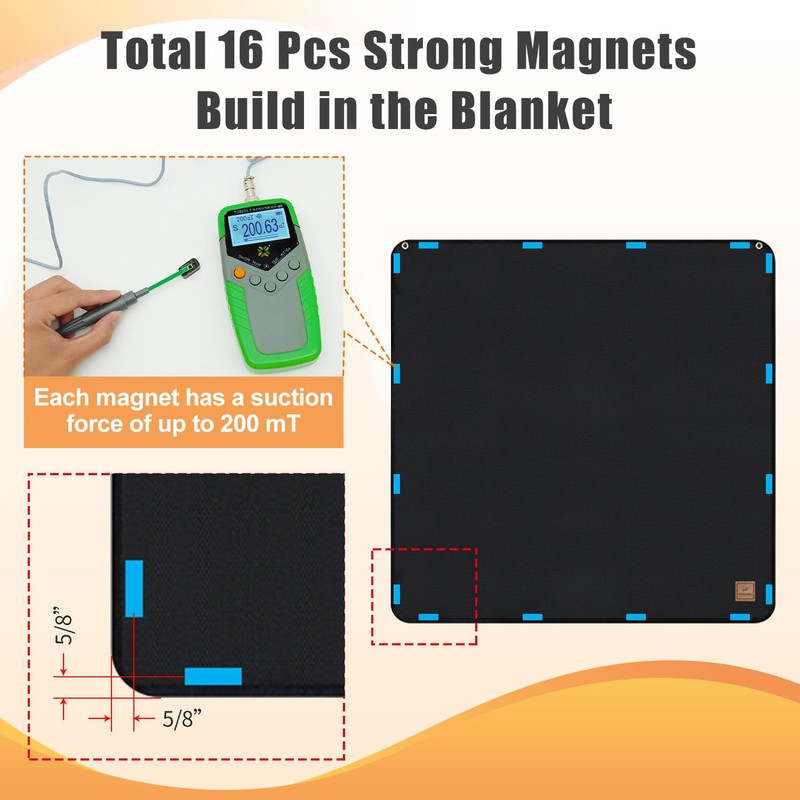 Magnet Fireplace Cover, Fireplace Draft Blocker, Fireplace Blanket for Heat