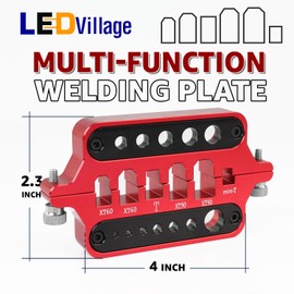 1 Pack Ledvillage Red Aluminum Welding Soldering Insulate Station Jig RC Tools for XT60 XT90 Deans Banana Plug Connector