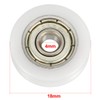 sourcing map 4-Piece Guide Bearing Pulley 1.5 mm Deep Metal