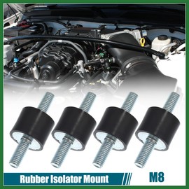 Motoforti 4pcs M8 Car Anti Vibration Rubber Isolator Damper 25x20mm Rubber Bobbin Mount Shock Absorb Mounts for Compressors VV Engines Long-Lasting