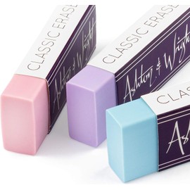 Ashton and Wright - Classic Eraser - Latex Free Plastic Rubber - Pack of 5 Pastel