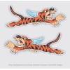 Flying Winged Tiger Stickers | Pair | 6" long |