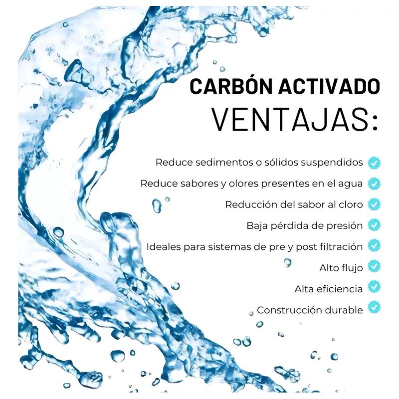 Kit Cartuchos Estándar 2.5x10 3 Sedimentos 3 Carbón Bloque de