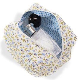 ZEPIQOR Cosmetic Bag Toiletry Bag Make Up Bag Travel Wash Bag Cord Make Up Organiser Wash Bag Small Toiletry Bag Makeup Bag Multifunctional Cosmetic Bag Set for Women Girls Blue