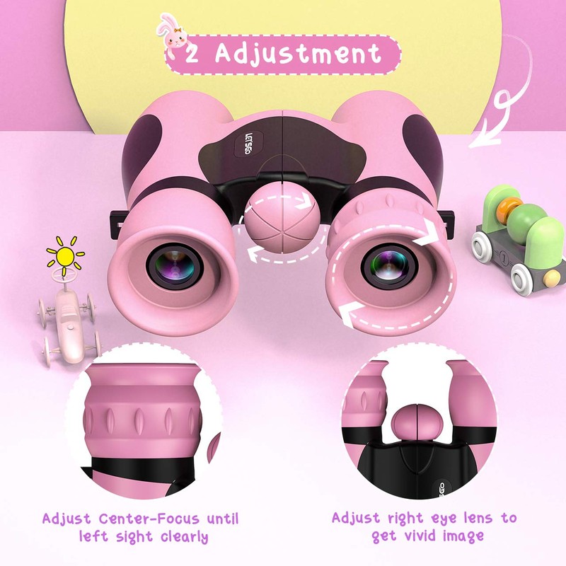 LetsGO toyz 2020 Binoculars for Children, 8 x 21, Christmas