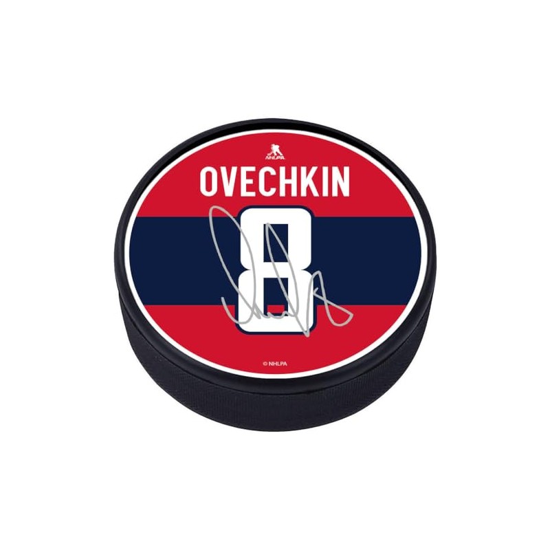 Washington Capitals A. Ovechkin Souvenir Player Puck with Replica Signature