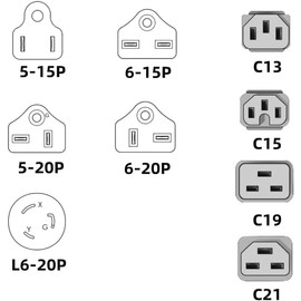 Tekit White NEMA 6-20P Universal Plug Adapter 110-250V 15A,Universal World to North American US NEMA 6-20P Electrical Plug Adapter Converter