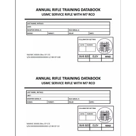 52 Page USMC NAVMC ANNUAL RIFLE TRAINING DATABOOK M4 w/ M7 RCO Manual on Data CD