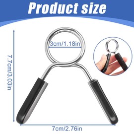 AEIOPRS Pack of 2 dumbbell bars, spring clasp, 30 mm, weight lever clamps for dumbbells, weightlifting, dumbbell attachment
