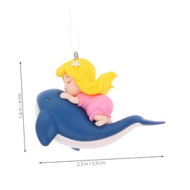 BESPORTBLE Fish Tank Bubbler Decoration Floating Whale Girl 2pcs Aquarium Accessories for Visually Stimulating Aquatic Environment