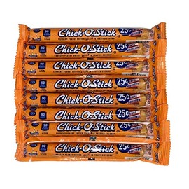 Chick O Stick Crunchy Peanut Butter Rolled In Toast Coconut Candy Bars - Pack of 8 - Sweet, Bonbon Snack