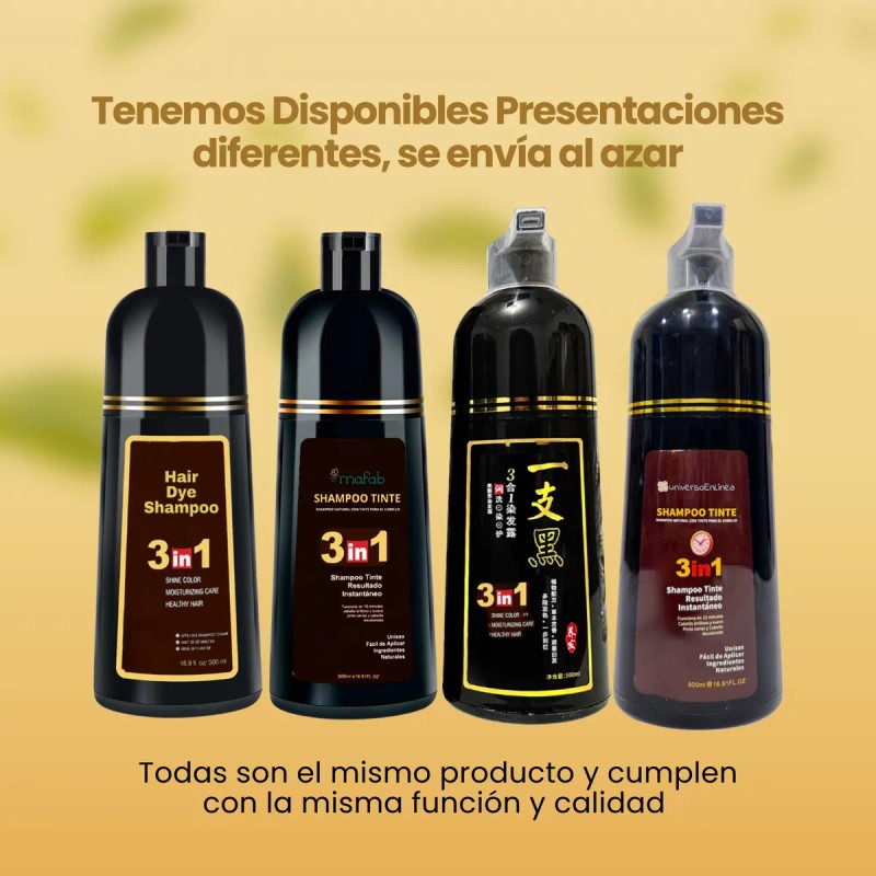 Shampoo Y Tinte Instantneo Cubre Canas Natural Jengibre F