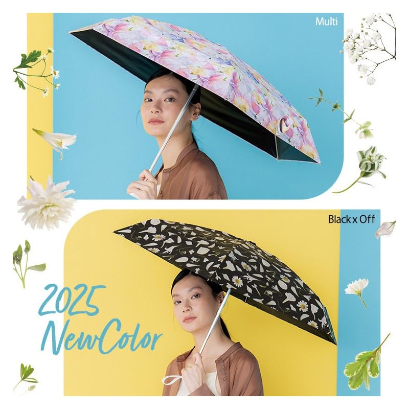 [2025] Wpc. Parasol [plantica × Wpc.] Flower Print Tiny, Black