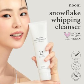 NOONI Limpieza facial - Limpiador batido de copo de nieve | Cuidado de la piel de vidrio coreano, Kbeauty, lavado facial, elimina impurezas, purifican