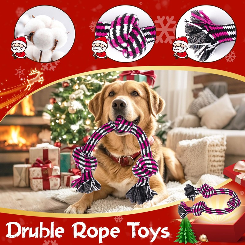 Zeaxuie 12 Pack Long-Lasting Heavy Various Dog Chew Toys Pack