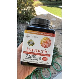 youtheory Turmeric 2250mg Extra Strength 210 Capsules 01/26 or later