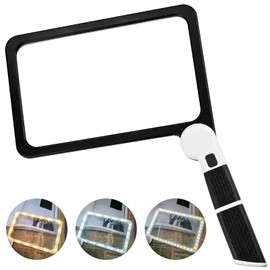 Lupe mit Licht, 4.7inch Extra große Lupe mit 14LED Lichter für Senioren, Lesen, Makuladegeneration, Erforschung, Münzen