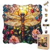 Dragonfly Wooden Puzzle for Adults, 200 Piece Unique Shape Jigsaw