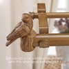 ILAISIHOME 1-1/8 Inch Diameter Faux Wood Curtain Rod with Bird