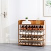 latifolia Bamboo Shoe Rack, 5-Tier Shoe Rack Organizer for Entryway,