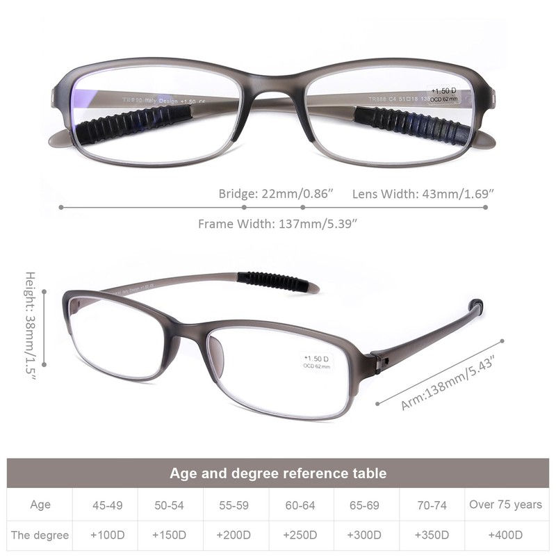 DOOViC 4 Pack Computer Reading Glasses Blue Light Blocking Anti