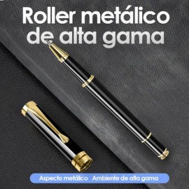 Pluma De Acero Con Recambio Y Caja De Regalo