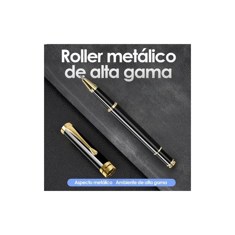 Pluma De Acero Con Recambio Y Caja De Regalo