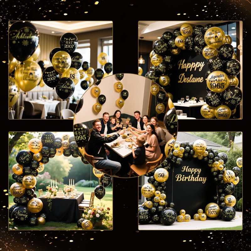 WenmthG Pack of 30 Balloons 40th Birthday Decoration - 40th