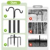 Double Shepherds Hooks for Outdoor,76" Heavy Duty Bird Feeder Pole