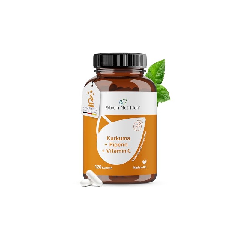 Rhein Nutrition Turmeric Capsules - Turmeric Complex with Curcumin C3