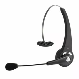 Wireless Bluetooth Headset Noise Cancelling Over the Head Boom w/Mic For Trucker