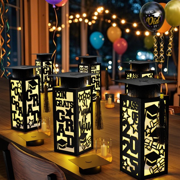 6 Pcs Graduation Table Centerpieces Boxes Class of 2025 Graduation