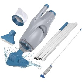 KOKIDO XTROVAC 110 Cordless Handheld Pool Vacuum with Dual Brushes