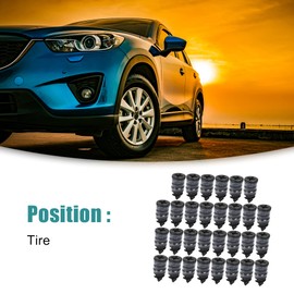 ACROPIX Tire Puncture Repair Nails Rubber Nail Fast Tool Tire Repair Car Truck Motorcycle 14x7mm Black 30pcs