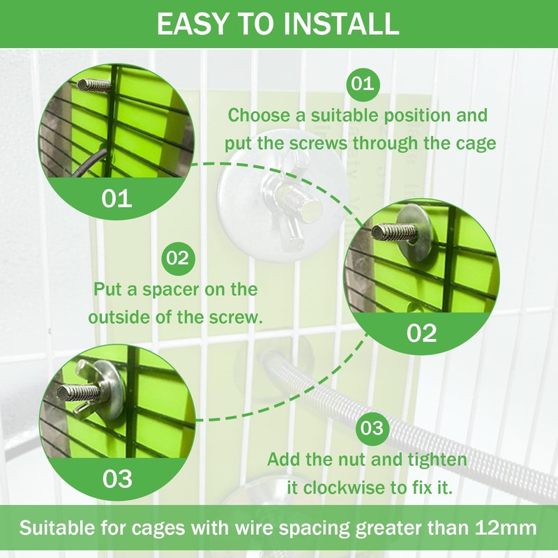 2-Pack Bird Heater for Cage Bird Warmer Snuggle-Up Perch Stand