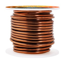 Mandala Crafts - Alambre de aluminio anodizado café de calibre 8 de 3 mm para esculpir, armadura, fabricación de joyas, envoltura de metal de gemas, jardín, color y suave, 1 rollo