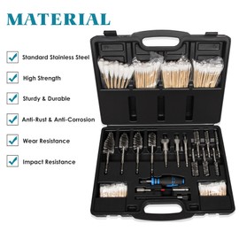 BELIFLY Professional Diesel Injector Seat Brush Cleaning Kit 8090S on Cylinder Heads Stainless Steel