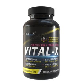 ATHENIX® Vital-X Multivitamin & Mineral Complex | Premium Daily Formula with Chelated Minerals, Methylated B-Vitamins & Adaptogens (Ginseng + Rhodiola) | 180 Vegan Capsules | Made in Germany