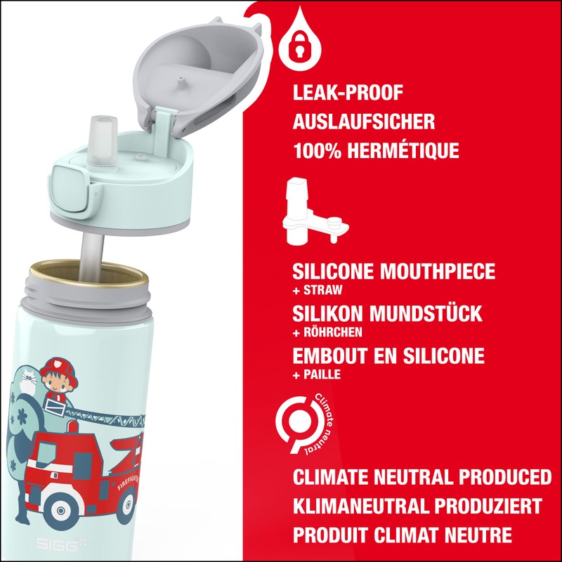 SIGG - Aluminium Kids Water Bottle - Miracle Fireman -