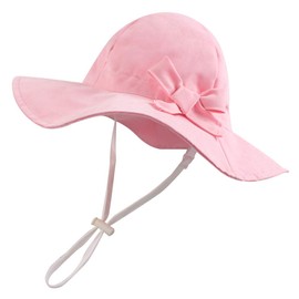 Baby Sun Hat Girls Floppy Bucket Hat Summer Toddler Outdoor Cap for Swim Beach (Pink, 52cm/20.5"(2-4T))