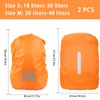 HORREX Rain Cover Backpack Fluorescent Orange Colour Reflective Arrow +