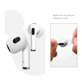 3 Paar rutschfeste Kopfhörer Abdeckungen Ohrstöpsel Ohrkappen aus weichem Silikon Kompatibel mit Airpods 3 Drahtlose BluetoothKopfhörer, Weiß
