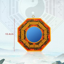 ccsxqy Traditional Chinese Bagua Mirror Set - Concave and Convex Surface | Feng Shui Zhenzhai | Divination Spirit Mirror | Positive and Negative Energy Protection | Home Entrances