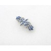 Faship Gorgeous Light Blue Rhinestone Crystal Flora Hair Barrette Clip