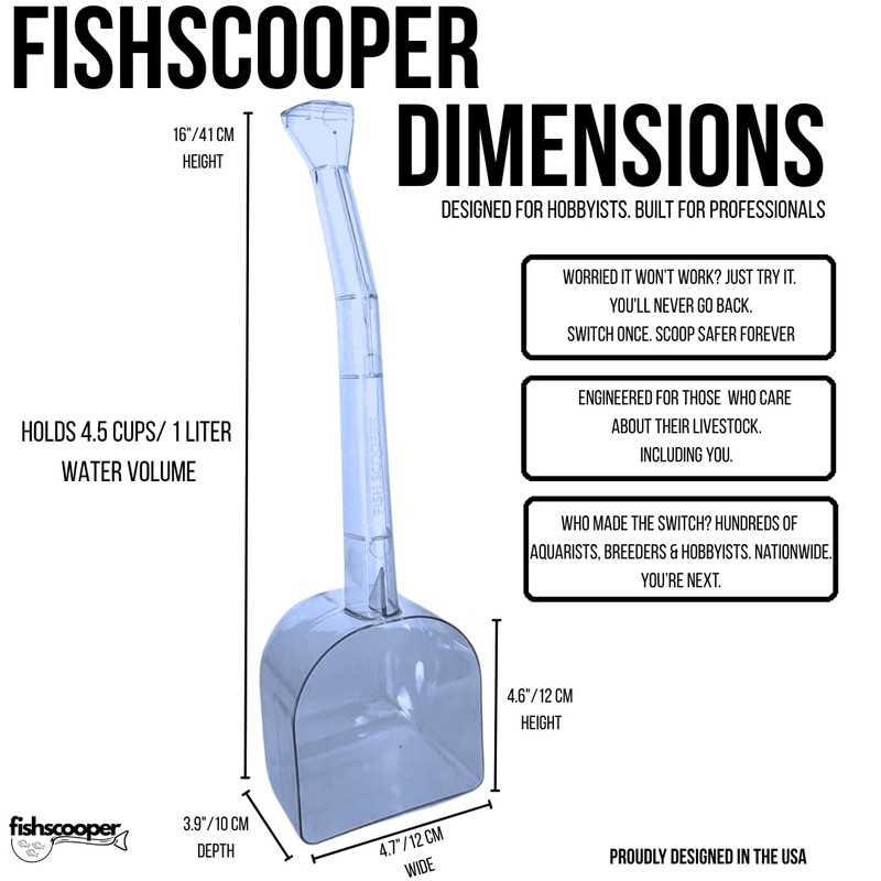Fish Scooper, Fish Net Tool for Transfers, Fish Traps, Coral