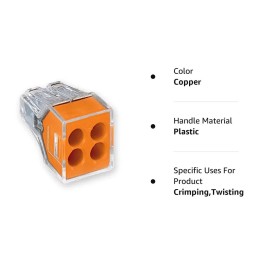 Wago 773-164 / 773-104 4-Port Push-Wire Connectors  400pk  USA SHIPPER!