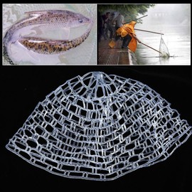 Fly Fishing Net, Fishing Net Landing Net Rubber Mesh Trout Net No Knot Soft Sinkers Throw Netting Replacement Mesh for Outdoor Freshwater Saltwater Bait Shrimp Trap Trout Bass Safe Catch Release