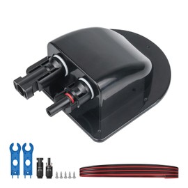 Pjerjzn Solar Cable Entry Gland with 10FT 10Awg Copper Solar Cable and Solar Connector,UV Resistance Dual Cable Entry Housing for Solar RV Boats Yacht Roofs