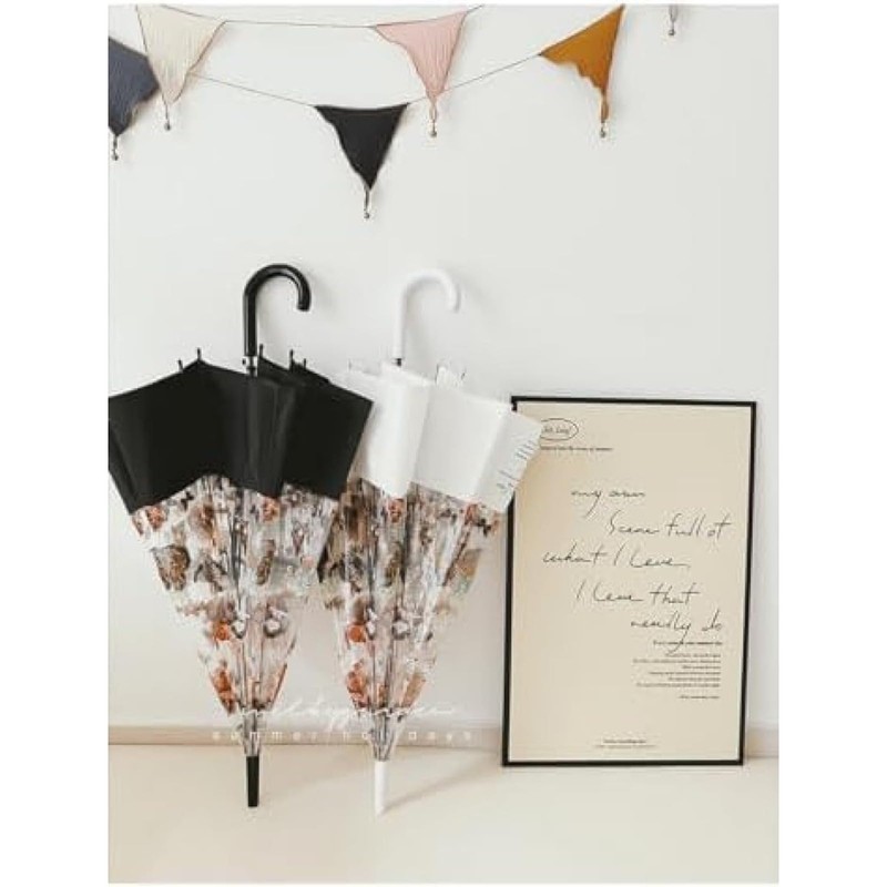 Diggly Vinyl Umbrella, Cat Pattern, Transparent Umbrella, Jumping Umbrella, Stylish,