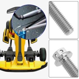 ECSiNG 2pcs M6x40mm Flanged Hexagon Head Bolts Titanium Hex Fully Threaded Bolt Drilled Bolts for Sports Bikes and Karts Lock Wire Silver